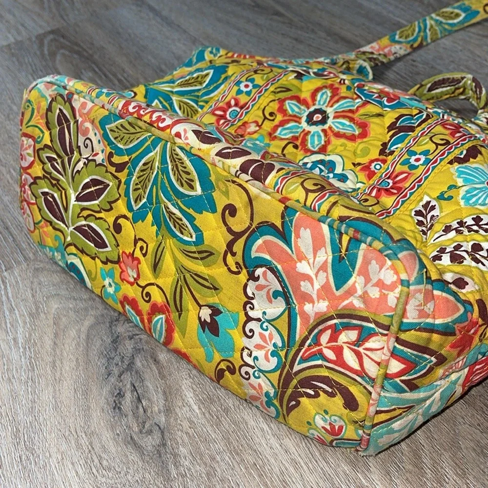Vera Bradley Yellow Paisley Shoulder Bag/Tote Bag